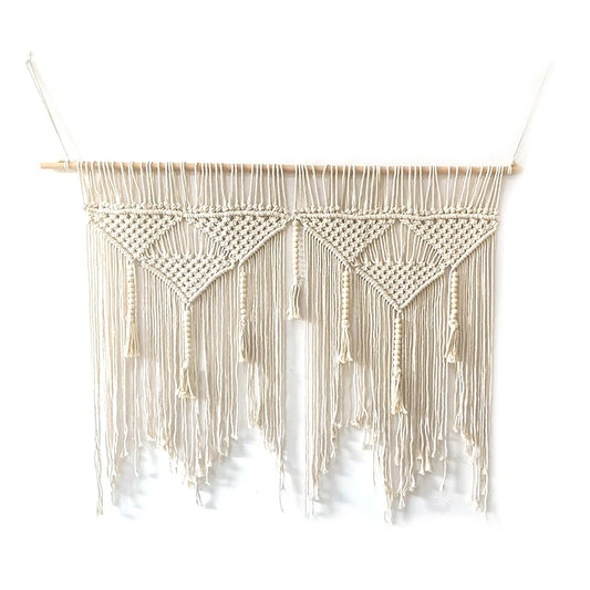 Handwoven Bohemian Cotton Rope Tapestry